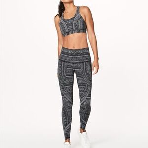 Lululemon Wunder Under Hi-Rise Tight  Pant Hi-rise 50 Ice Grey Black  6
